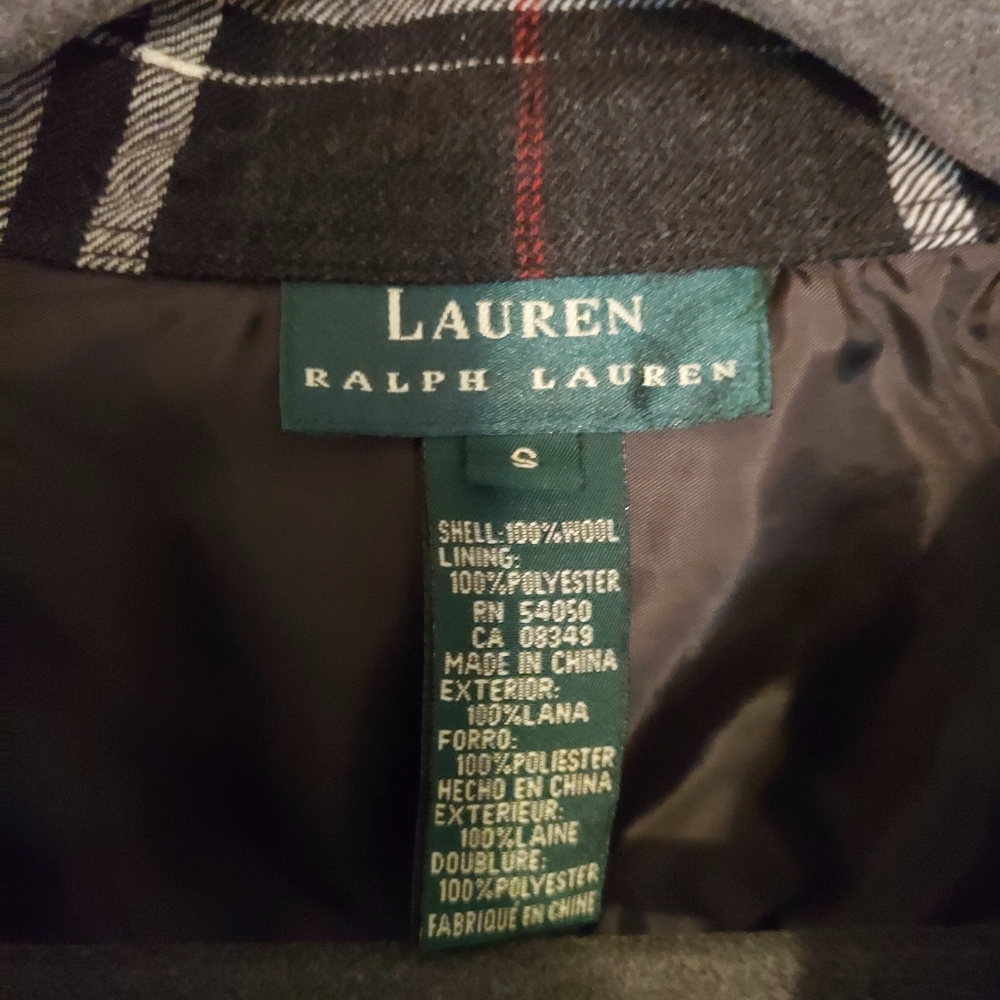 Lauren by Ralph Lauren Womens Black And Red Plaid Zip-Front Shirt Jacket Size S - Picture 5 of 11